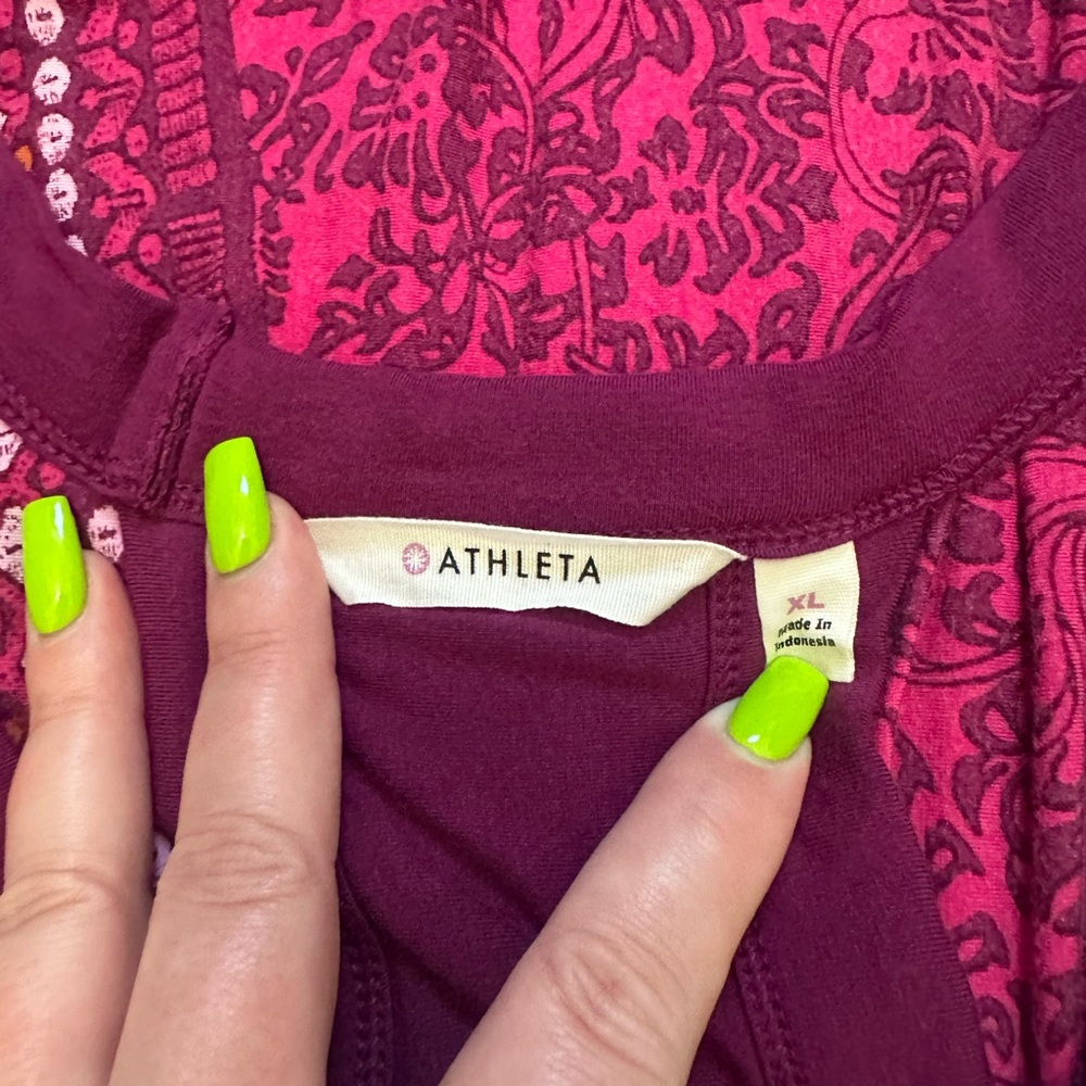 Athleta Raspberry Persia Rio Patterned Maxi Dress - Picture 3 of 6